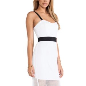 MILLY Bustier Mesh Overlay Dress Size 4